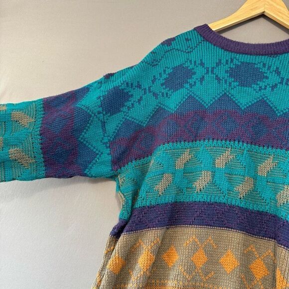 Ash Creek Trading Men’s Colorful Sweater Size Large  100% Acrylic Round Neck - Picture 4 of 9